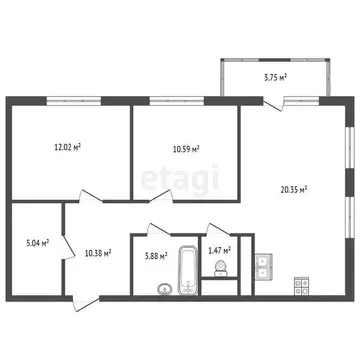 2-комнатная квартира: Санкт-Петербург, проспект Героев, 31 (63.2 м)