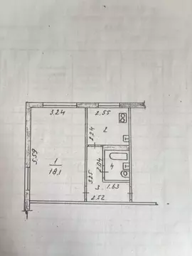 1-к кв. Татарстан, Казань ул. Восстания, 4 (31.7 м)
