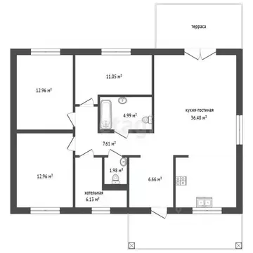 Дом в Тюменская область, Тюменский муниципальный округ, д. Елань ул. ...