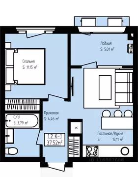 1-к кв. Дагестан, Дербент Камеллия жилой комплекс (37.52 м)