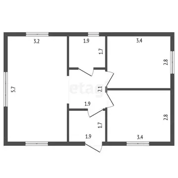Дом в Заводоуковск, СОТ Колос (54 м)