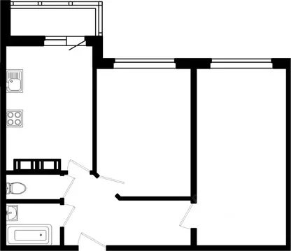 2-к кв. Ленинградская область, Всеволожский район, Заневское городское ...