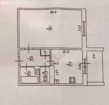 1-комнатная квартира: Тверь, Оборонная улица, 1 (36.6 м)