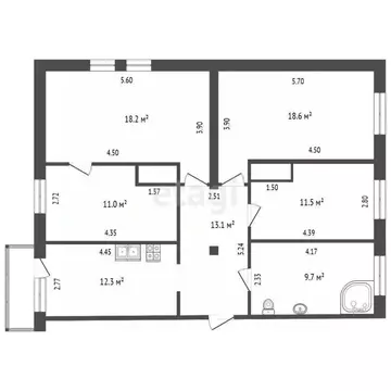4-к кв. Вологодская область, Вологда Медуницинская ул., 21А (94.7 м)