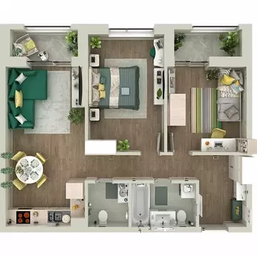 2-комнатная квартира: Тюмень, улица Николая Глебова, 10 (67.6 м)