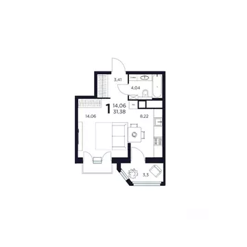 1-к кв. Московская область, Химки  (31.38 м)