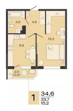 1-к кв. Краснодарский край, Красноармейский район, Марьянское с/пос, ...