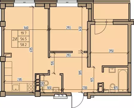 2-к кв. Хакасия, Абакан ул. Комарова, 7 (58.2 м)