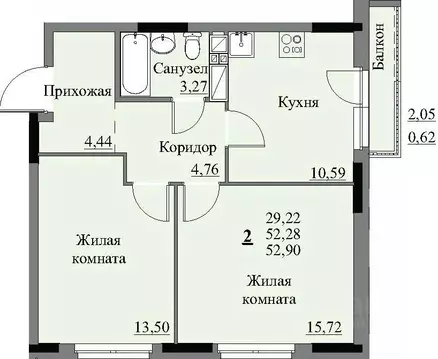 2-к кв. Удмуртия, Ижевск Автопроизводство жилрайон, 3-й мкр, Арден на ...