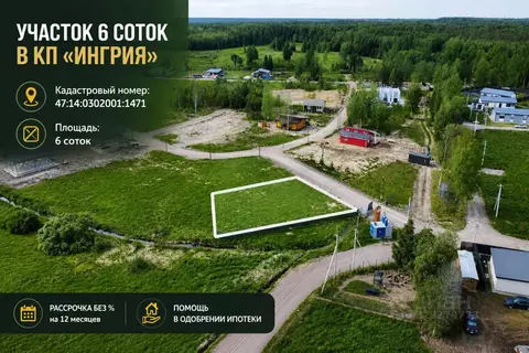 Участок в Ленинградская область, Ломоносовский район, Низинское с/пос, ...