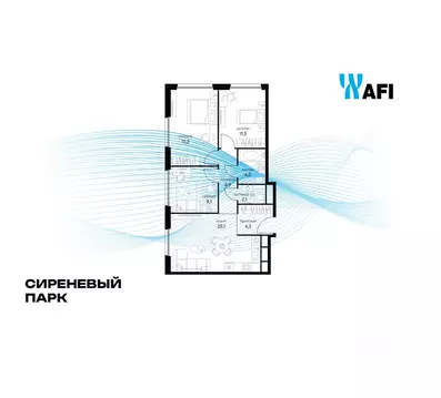 3-к кв. Москва Сиреневый парк жилой комплекс (71.3 м)