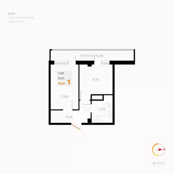 1-к кв. Адыгея, Тахтамукайский район, Яблоновский пгт Первомайская ...