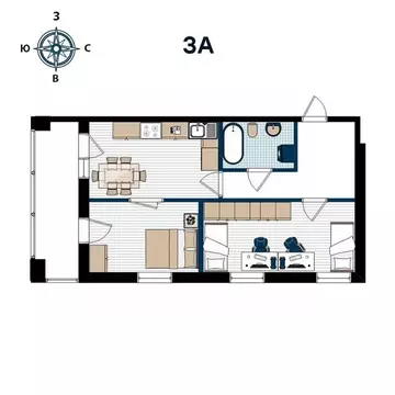 3-к кв. Приморский край, Владивосток ул. 2-я Поселковая (61.39 м)