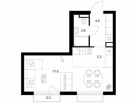 1-комнатная квартира: Зеленоград, 22-й микрорайон, ЖК Зелёный Парк, ...