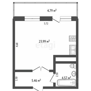 Студия Самарская область, Самара просп. Карла Маркса, 4Б (38.0 м)