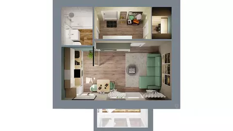 1-к кв. Башкортостан, Уфа городской округ, д. Ветошниково Город ...