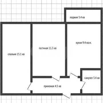 2-комнатная квартира: Краснодар, Московская улица, 118к2 (40.7 м)