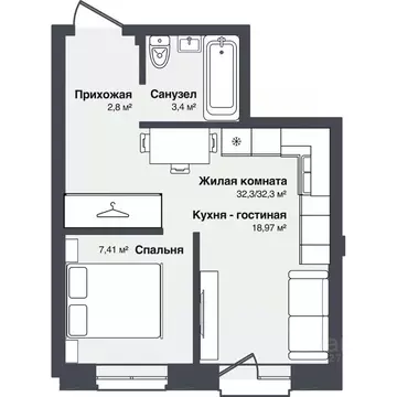 2-к кв. Новосибирская область, Новосибирский район, Каменский ...