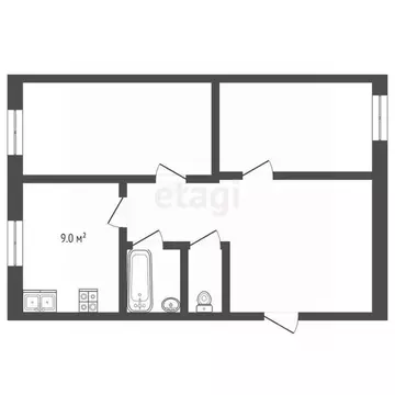 2-к кв. Ямало-Ненецкий АО, Тарко-Сале Пуровский район, Советский мкр, ...