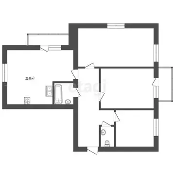 3-комнатная квартира: Вологда, набережная 6-й Армии, 43А (82.2 м)