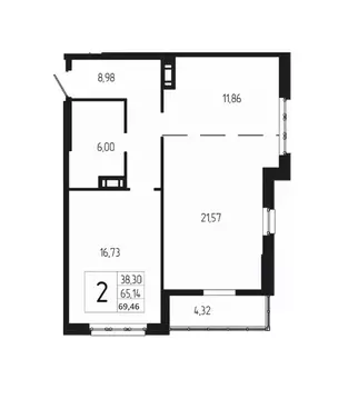 2-к кв. Волгоградская область, Волгоград бул. 30-летия Победы, 30 ...