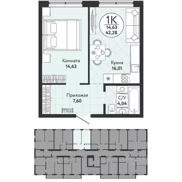 1-к кв. Новосибирская область, Новосибирск ул. Радиостанция № 2, 22/3 ...