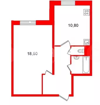 1-комнатная квартира: Ленинградская область, Всеволожск, Колтушское ...