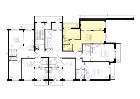 2-к кв. Чувашия, Чебоксары ул. Прогрессивная, 2 (56.2 м)