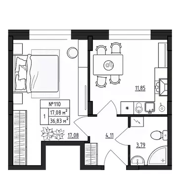 1-к кв. Ленинградская область, Гатчинский муниципальный округ, д. ...