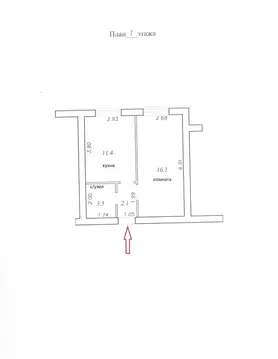 1-комнатная квартира: Самара, бульвар Ивана Финютина, 23 (33.1 м)