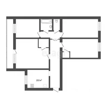 4-к кв. Тюменская область, Тюмень ул. Щербакова, 112 (71.1 м)