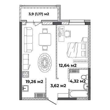 1-к кв. Ярославская область, Ярославль ул. Старая Костромская, 4 ...