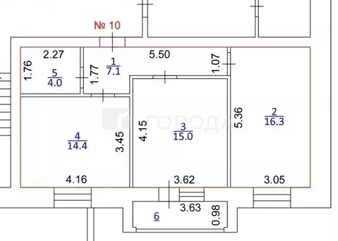 2-комнатная квартира: Искитим, улица Западный Жилмассив, 71 (60.3 м)