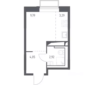 Квартира, студия, 20.1 м