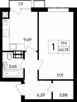 1-к кв. Крым, Симферопольский район, Гвардейское пгт, Республика жилой ...