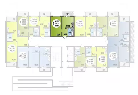 1-к кв. Ростовская область, Ростов-на-Дону ул. Тимофеева, 20 (37.4 м)