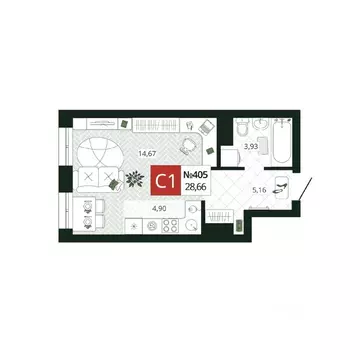 Студия Тульская область, Тула Мясново мкр, Желания жилой комплекс ...