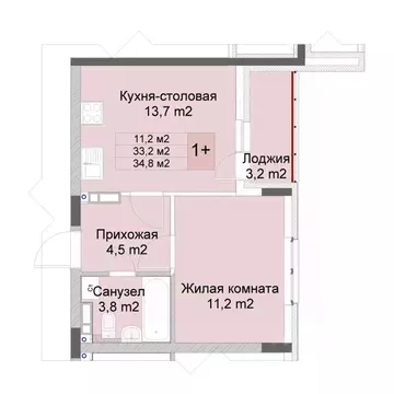 1-к кв. Нижегородская область, Нижний Новгород Кузнечиха Город жилой ...