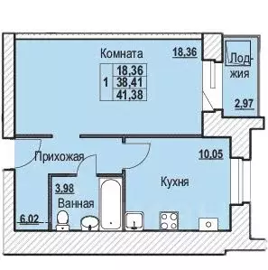 1-к кв. Ярославская область, Ярославль Шпальная ул., 30 (41.38 м)