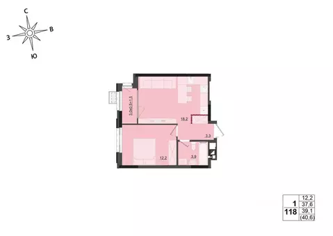 1-к кв. Удмуртия, Ижевск ул. Леваневского (39.1 м)