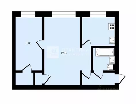 2-к кв. Москва 2-я Владимирская ул., 56 (42.8 м)