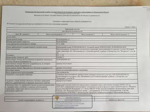 Участок в Московская область, Солнечногорск городской округ, Кочергино ...