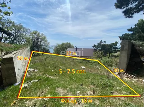 Участок в Крым, Ялта муниципальный округ, Гаспра пгт ул. Горького, 54 ...