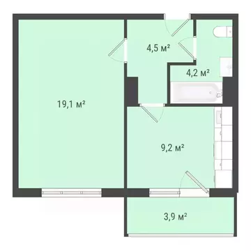 1-к кв. Омская область, Омск Заозерный мкр, ул. Сергея Тюленина, 4 ...