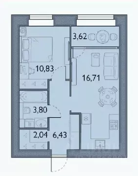 1-к кв. Брянская область, Брянский район, пос. Мичуринский, ...