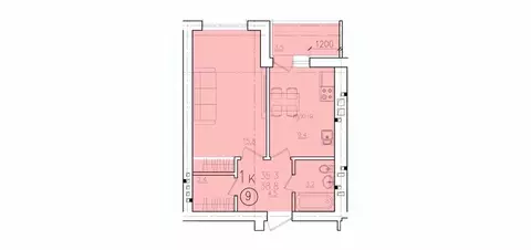 1-к кв. Саратовская область, Энгельс Энгельс-9 мкр, 2 (38.8 м)