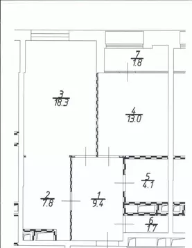 2-комнатная квартира: Москва, улица Поляны, 5 (56 м)
