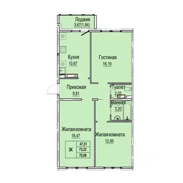 3-к кв. Нижегородская область, Нижний Новгород Вязниковская ул., 43 ...
