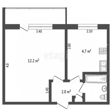 1-к кв. Краснодарский край, Новороссийск ул. Героев Десантников, 95 ...