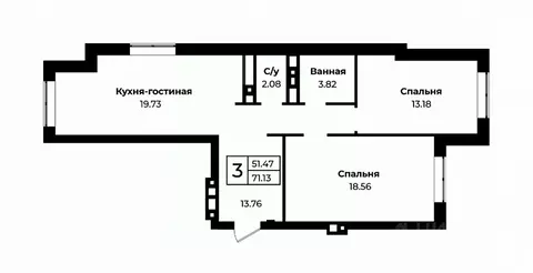 3-к кв. Оренбургская область, Оренбург Селивановский пер., 24/46 ...